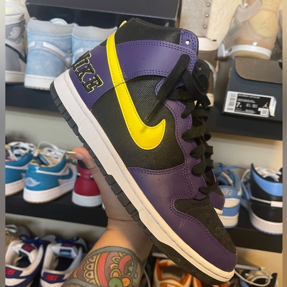 Nike Dunk High EMB Lakers